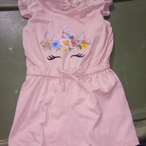 btween Pink Floral Unicorn Dress